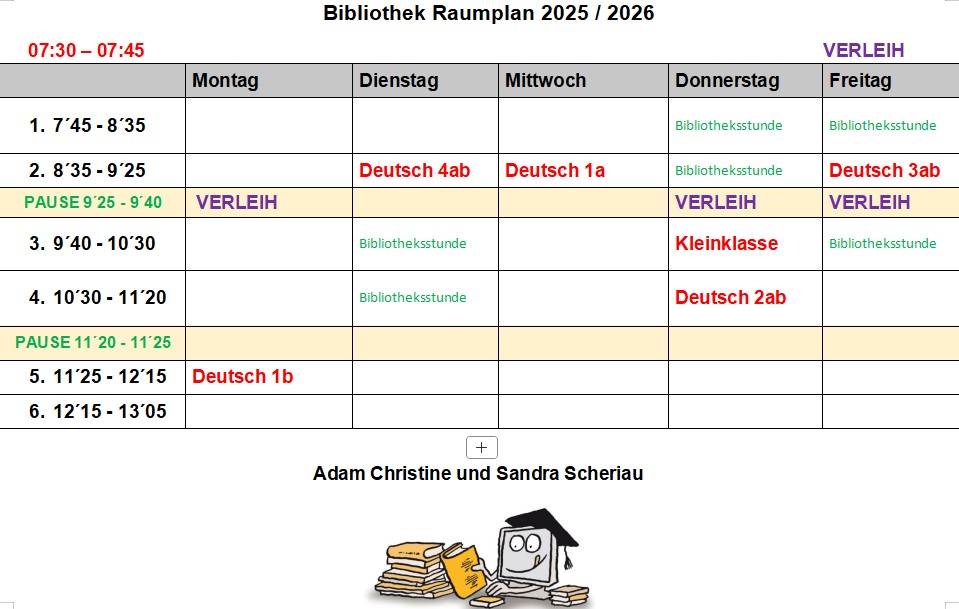 Bibliothek Raumplan 2025 26